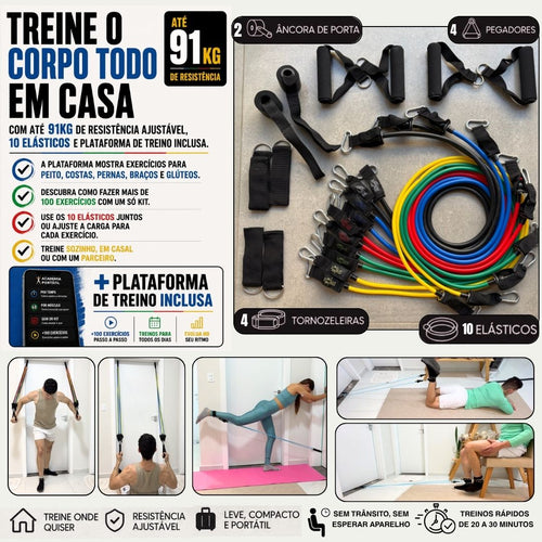 KIT ELITE DUO • 10 ELÁSTICOS • ATÉ 91 KG