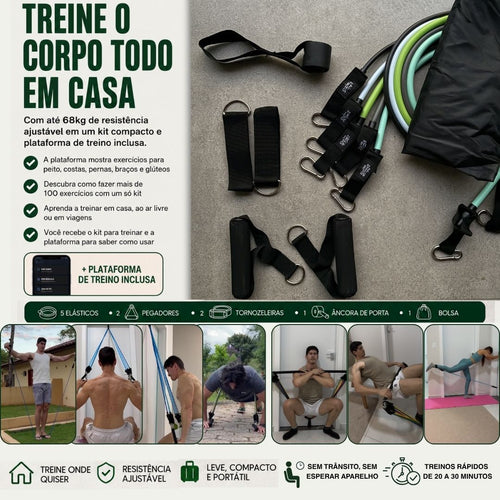 ACADEMIA PORTÁTIL ELITE 5X RESISTANCE - 68Kg