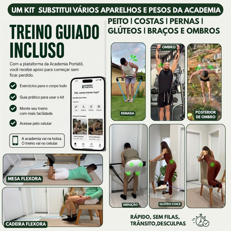 ACADEMIA PORTÁTIL ELITE 5X RESISTANCE - 68Kg